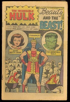 Incredible Hulk 5 Coverless ow Complete Silver Age Vintage Marvel Comic 1963