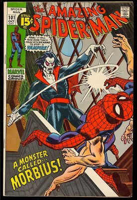 Amazing SpiderMan 101 Nice 1st App Morbius Living Vampire Marvel 1971 FN
