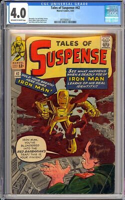 Tales of Suspense 42 Nice Early Iron Man Silver Age Marvel Comic 1963 CGC 40