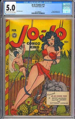 JoJo Comics 11 Classic Bondage Cover Kamen Golden Age Fox Comic 1948 CGC 50