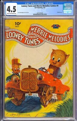 Looney Tunes and Merrie Melodies Comics 9 Golden Age Dell Comic 1942 CGC 45