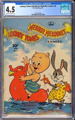 Looney Tunes and Merrie Melodies Comics 8 Golden Age Dell Comic 1942 CGC 45