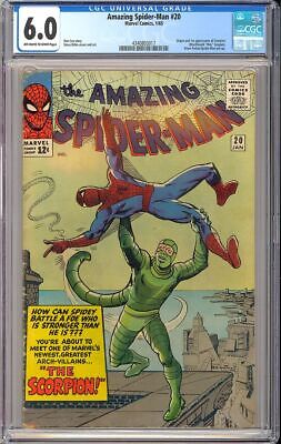 Amazing SpiderMan 20 Origin  1st App Scorpion Marvel Comic 1965 CGC 60