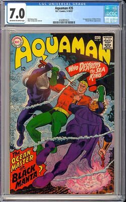Aquaman 35 Very Nice 1st App Black Manta Superhero DC Comic 1967 CGC 70