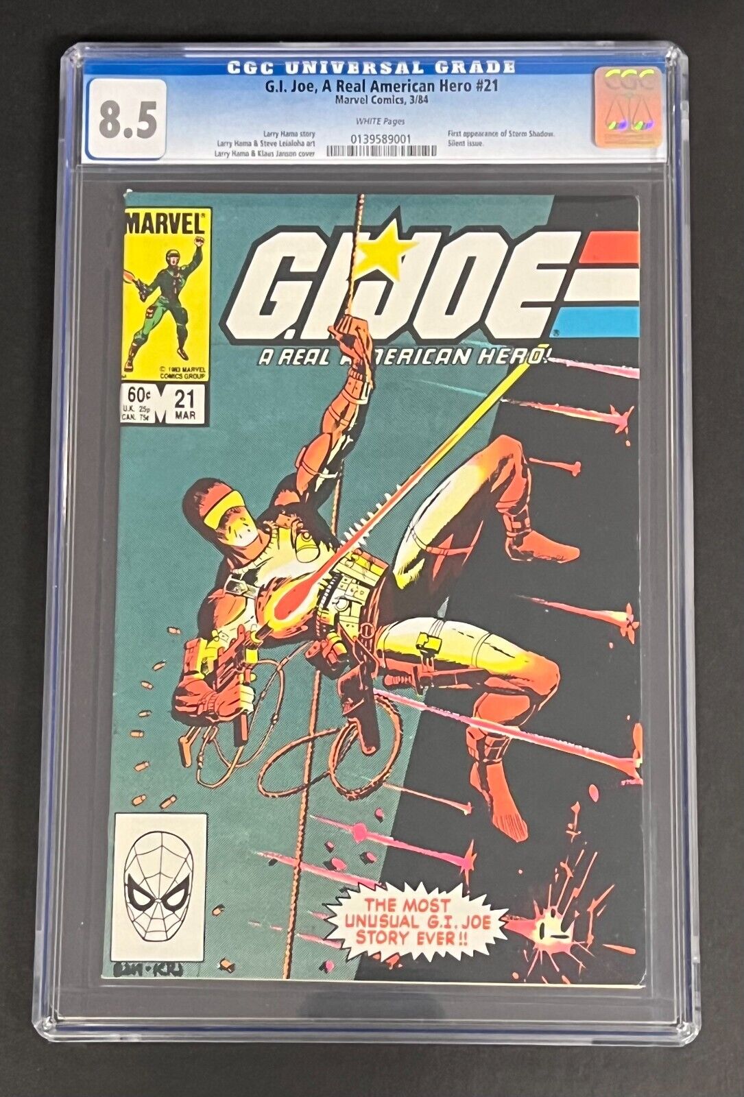 GI Joe A Real American Hero 21 1984 1st Appearance of Storm Shadow CGC 85