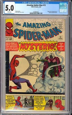 Amazing SpiderMan 13 1st App Mysterio Silver Age Marvel Comic 1964 CGC 50