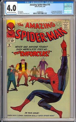 Amazing SpiderMan 10 Nice Silver Age Superhero Ditko Marvel Comic 1964 CGC 40
