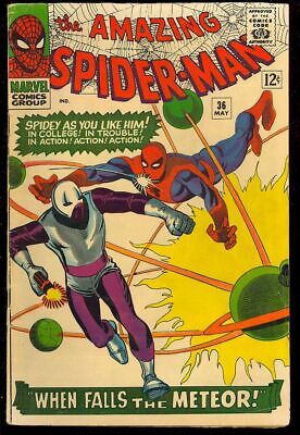 Amazing SpiderMan 36 Nice Silver Age Superhero Vintage Marvel Comic 1966 VG