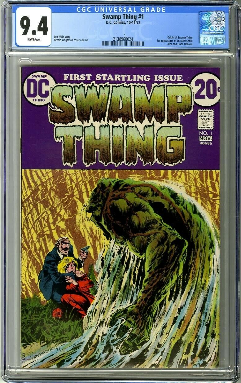 Swamp Thing 1 1972 CGC 94 White Pages Origin of Swamp Thing