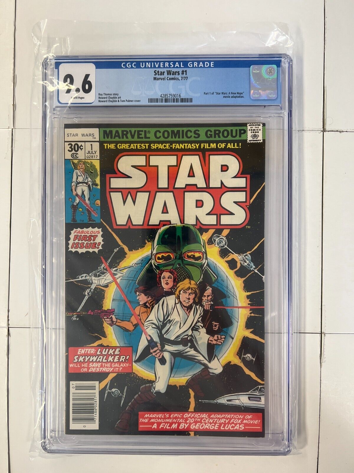 Marvel Comics Star Wars 1 1977 CGC 96  WP  Luke Skywalker  Darth Vader