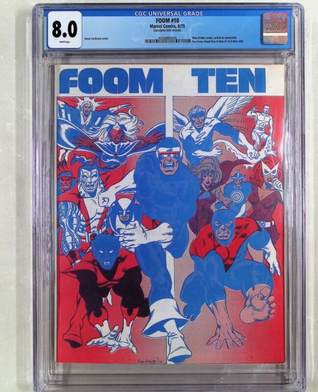Foom 10 1975 Marvel Comics New XMen Cover 1st Print CGC 80