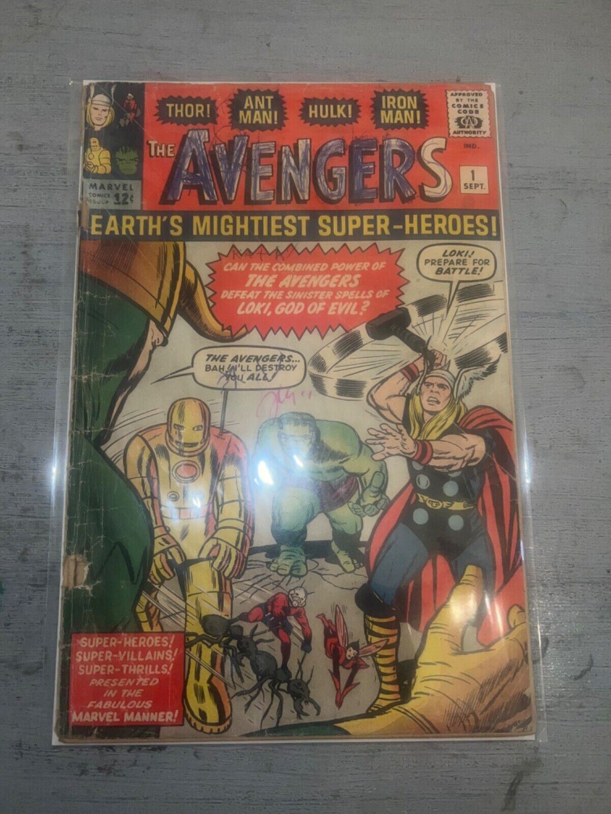 COMPLETE 1962 Avengers 1 Comic Book Captain America IronMan Hulk No Reserve