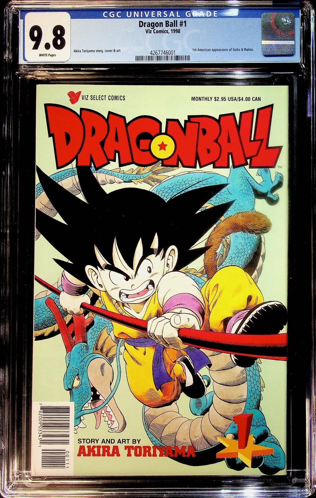 Dragon Ball 1 CGC 98 1998 Series Viz Comics Akira Toriyama Story Drangonball