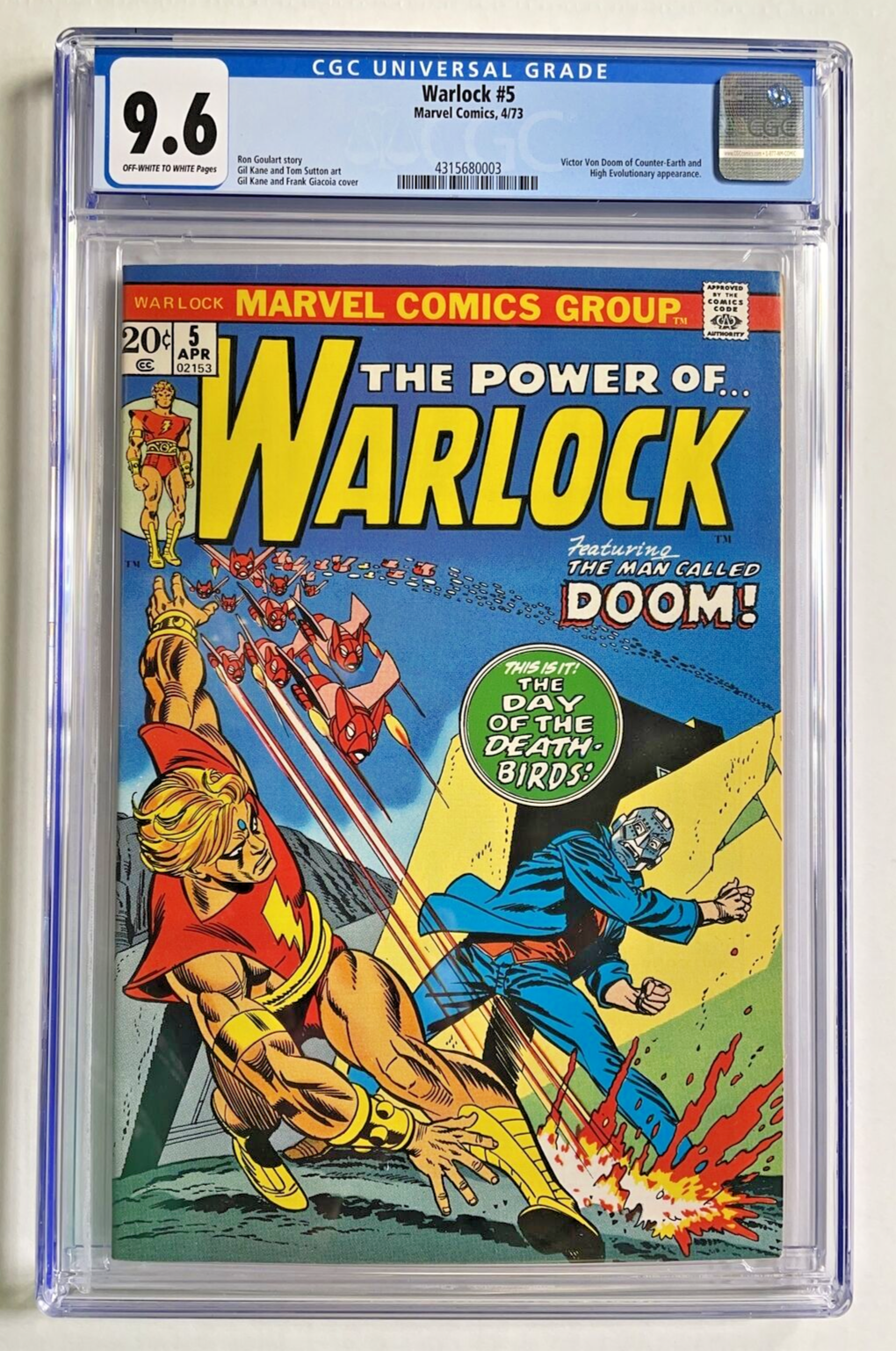 Warlock 5 CGC 96 NM Marvel Comics 1973 High Evolutionary Victor Von Doom