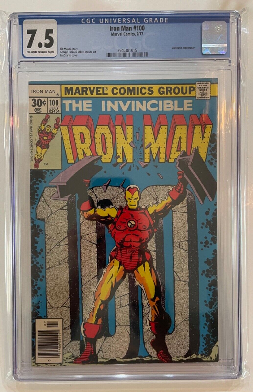 Iron Man 100 1977 CGC 75