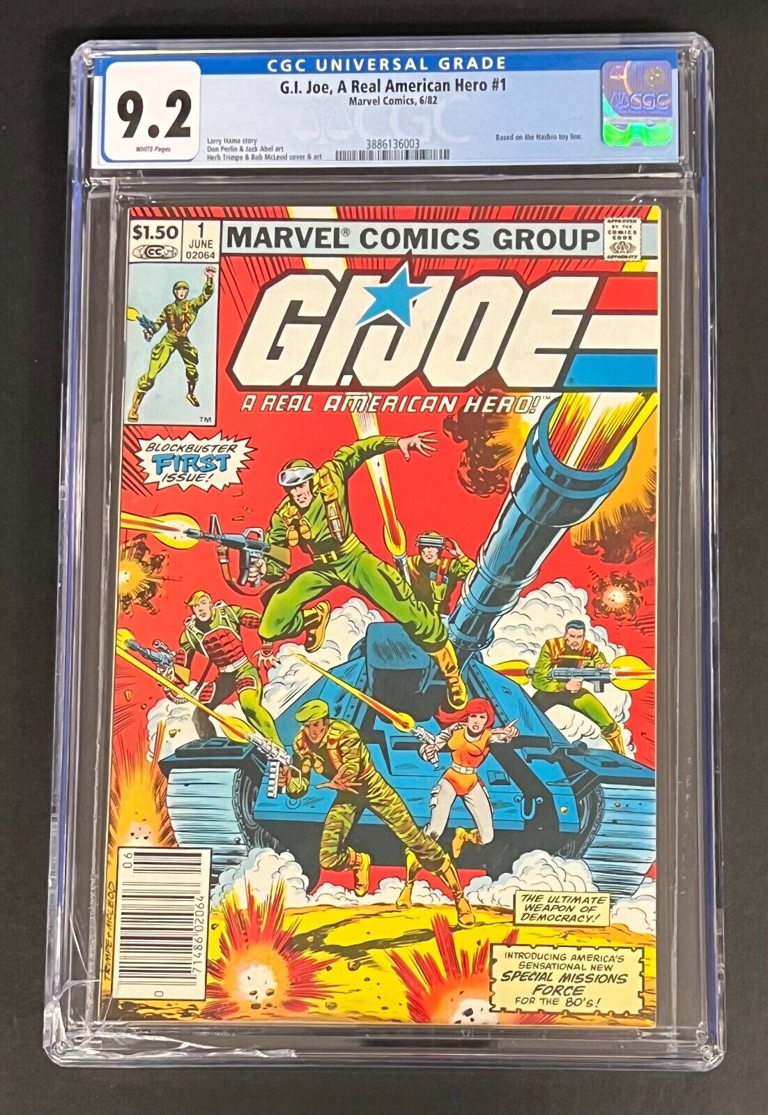 GI Joe A Real American Hero 1 Marvel 1982 CGC 92 White Pages