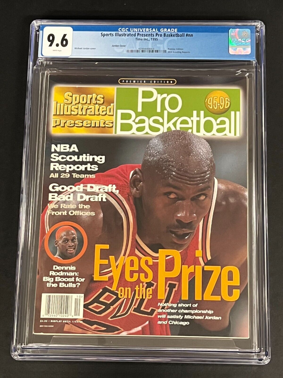 Sports Illustrated Presents Pro Basketball nn 1995 Jordan Cover CGC 96