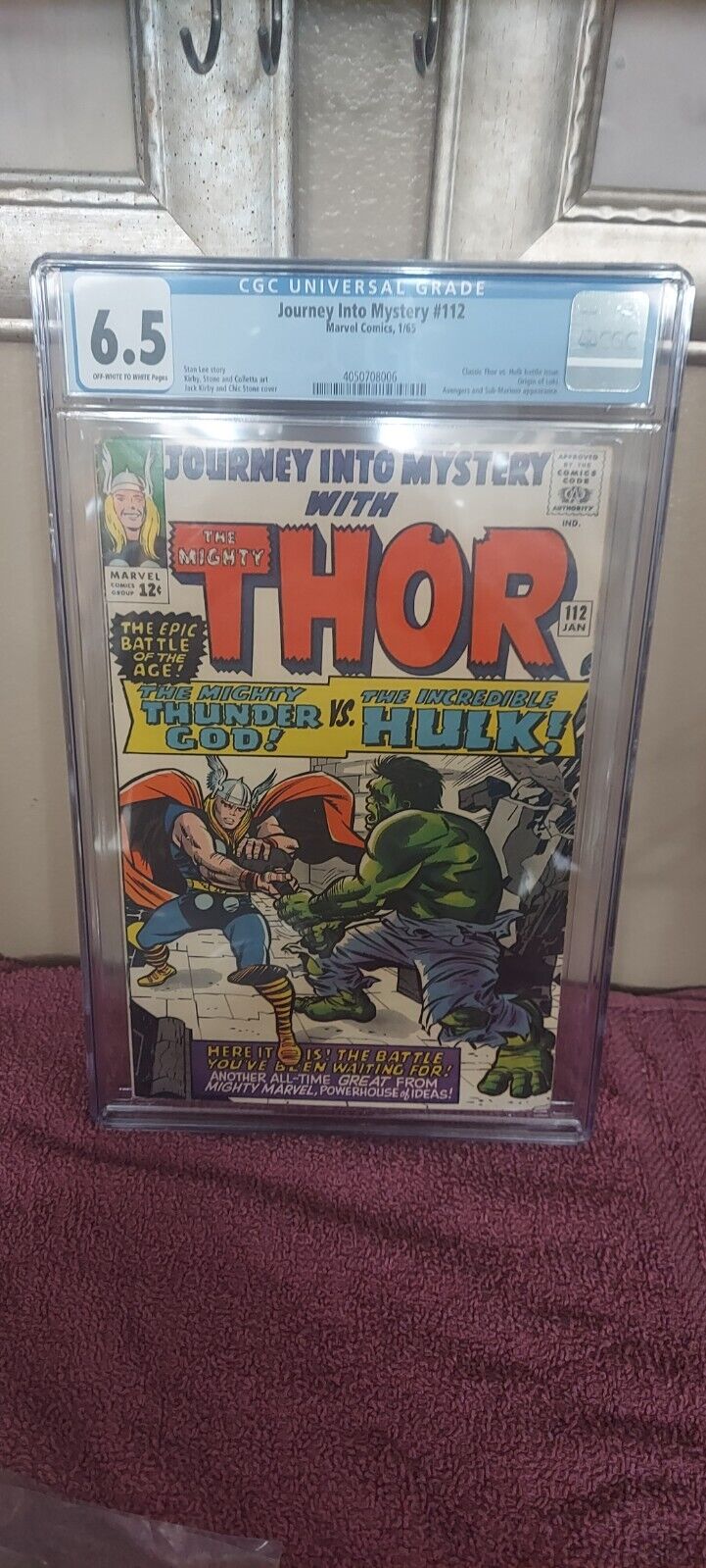 JOURNEY INTO MYSTERY  112 THOR VS HULK CGC 65