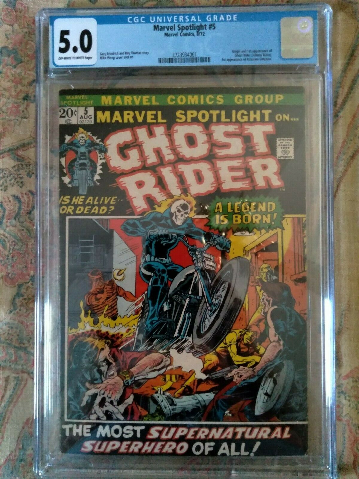 Marvel Spotlight 5 First Ghost Rider CGC 50