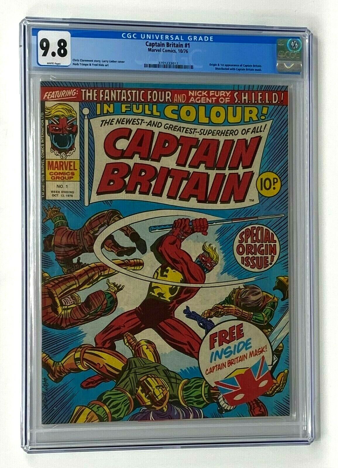 CAPTAIN BRITAIN 1 Marvel Comics 1976 CGC 98 Origin  1st Appearance 