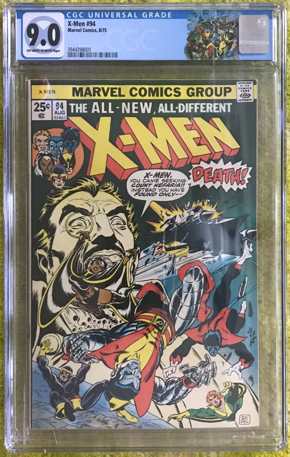 XMEN 94 CGC 90 OWW 1975 KEY NICEST 90 ON EBAY CUSTOM LABEL