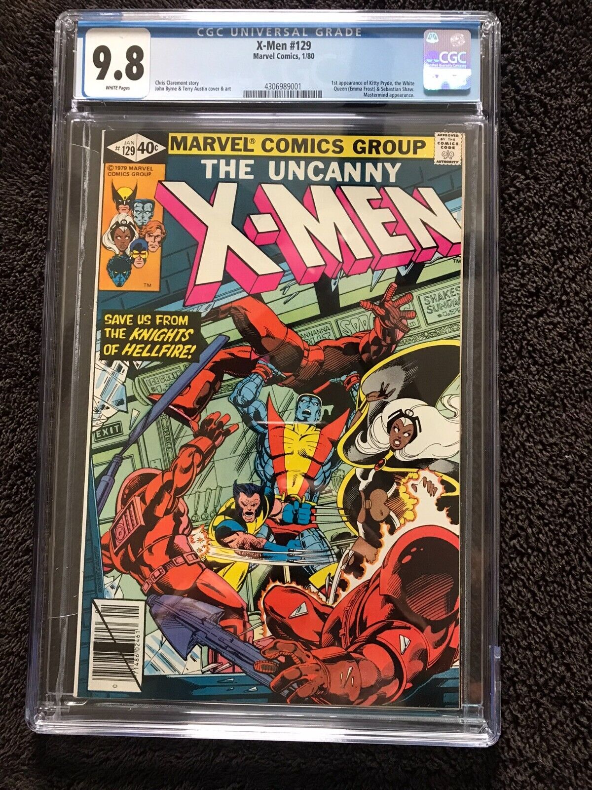 UNCANNY XMEN 129 CGC 98 W 1980 KEY 1ST KITTY PRYDE AND WHITE QUEEN