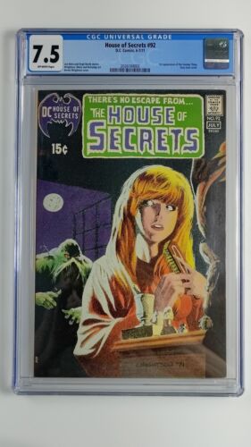 House of Secrets 92 CGC 75 1st Swamp Thing App Len Wein 1971 VF Wrightson DC OW
