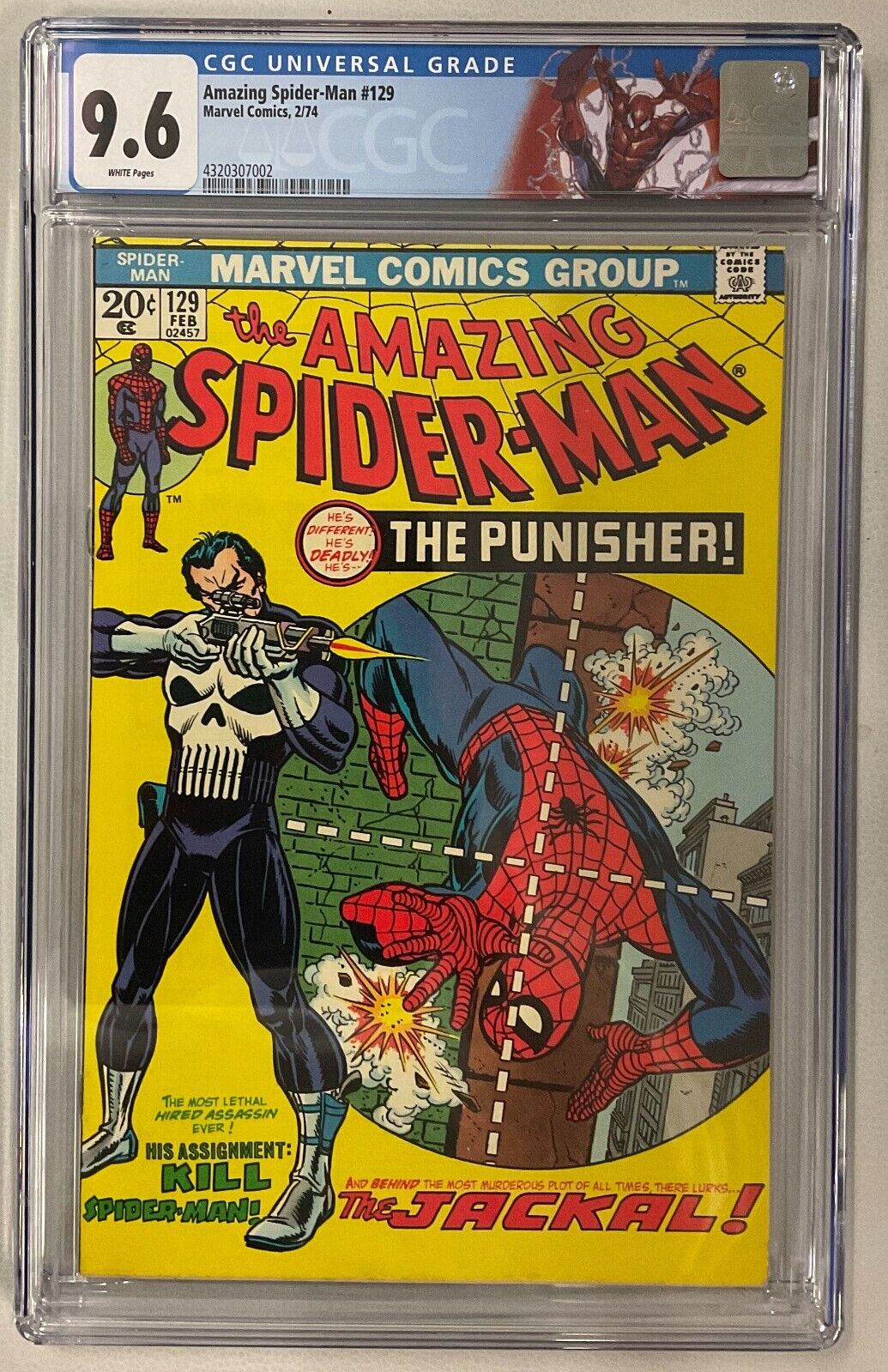 Amazing SpiderMan 129 Marvel 1974 1st Appearance Punisher Stan Lee CGC 96