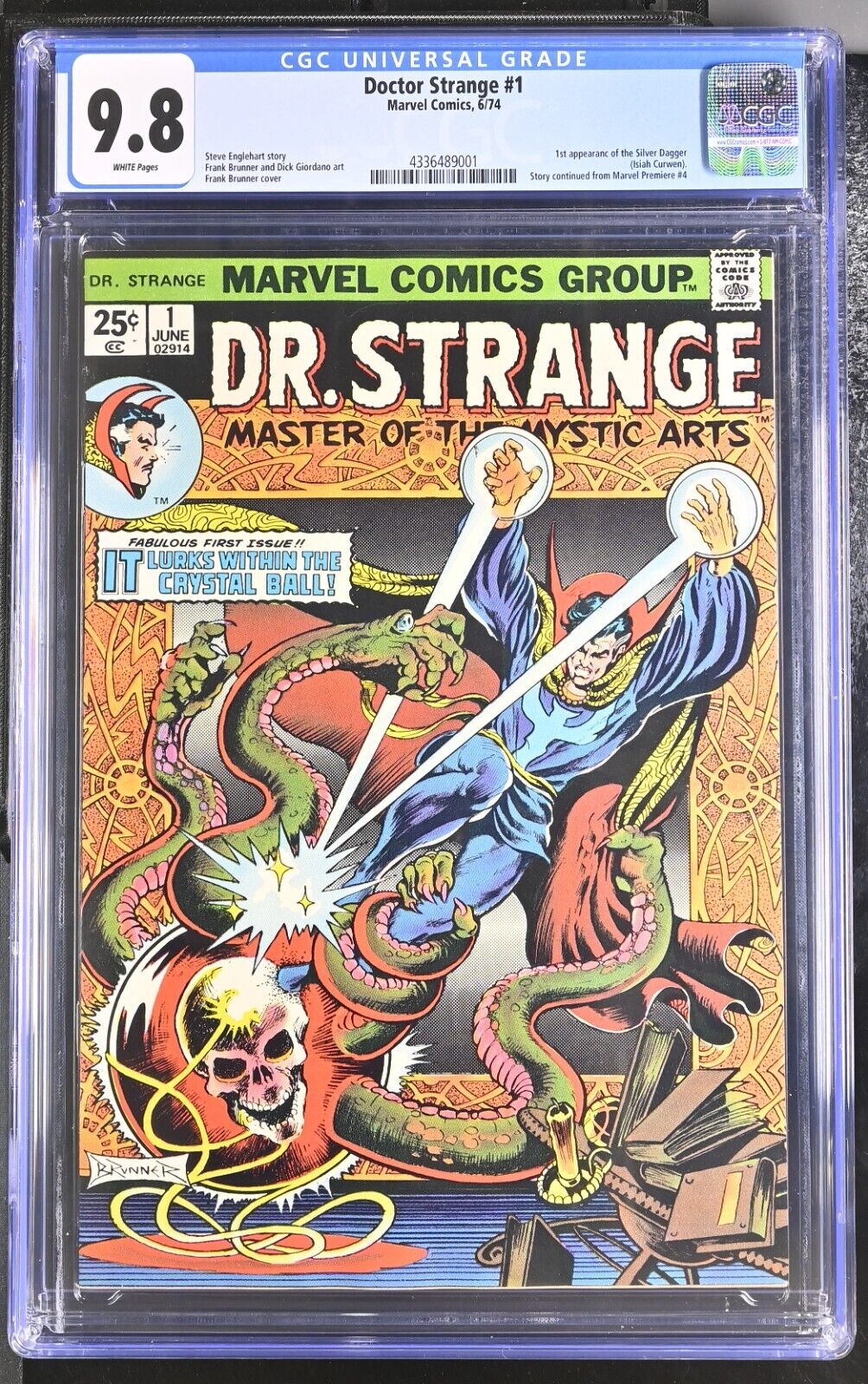 DOCTOR STRANGE 1 CGC 98 W PAGES 1974 KEY 1ST SOLO SERIES DR STRANGE