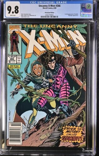 UNCANNY XMEN 266 CGC 98 W 1990 KEY 1ST GAMBIT NEWSSTAND EDITION