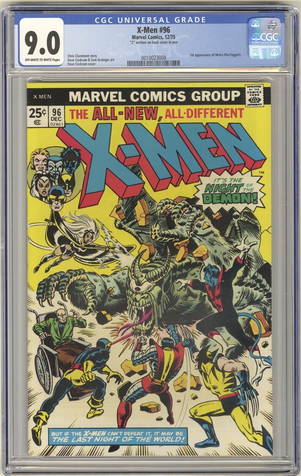 XMen 96 CGC 90 HIGH GRADE Marvel Comic KEY 1st Moira MacTaggert Appearance