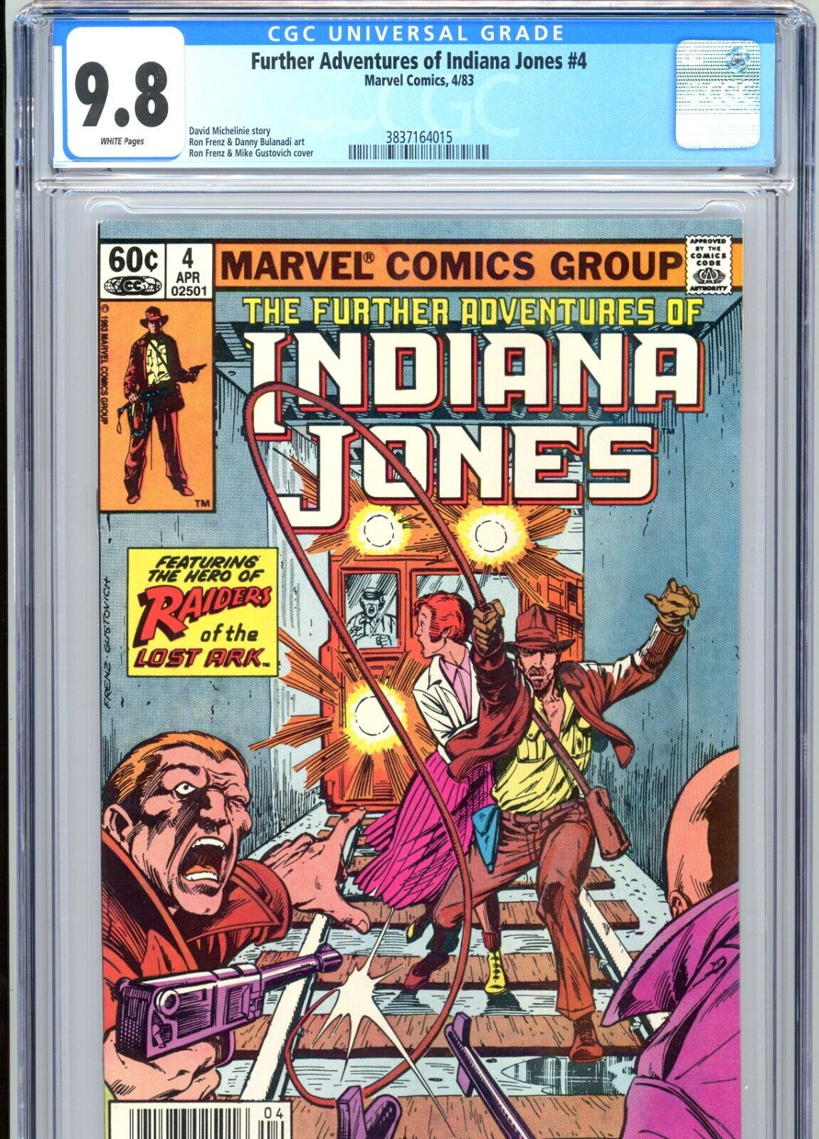 Further Adventures of Indiana Jones 4 CGC 98 White Pages Newsstand Marvel 1983