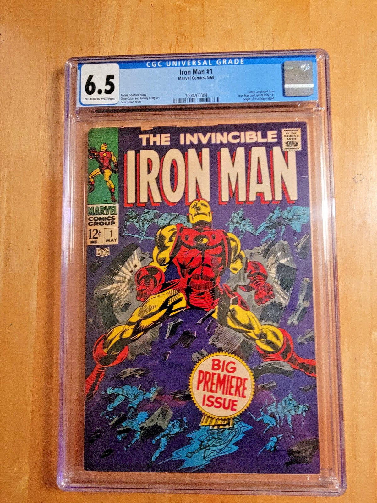 IRON MAN 1  CGC 65  ORIGIN OF IRON MAN RETOLD 1968 