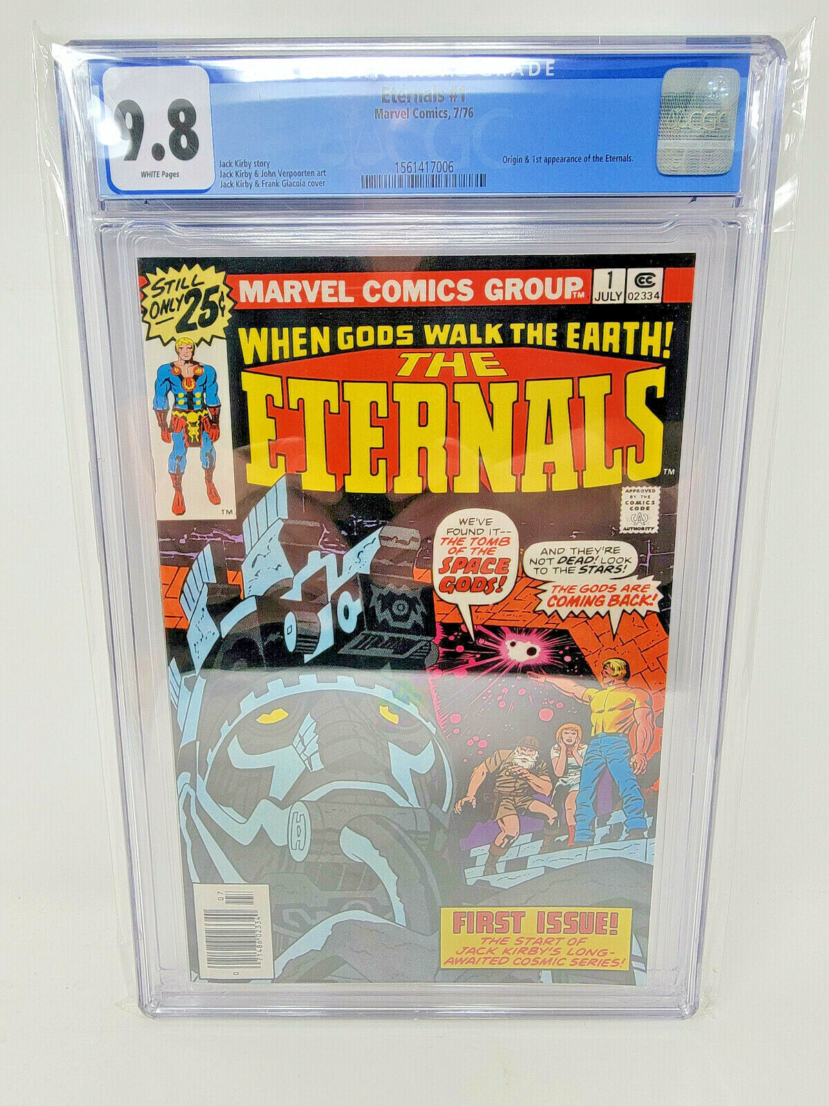 THE ETERNALS 1 1976 MARVEL COMICS CGC 98 WP ORIGIN  1ST APP ETERNALS