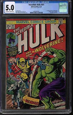 Incredible Hulk 181 CGC 50 OWW 1st Appearance of Wolverine XMen