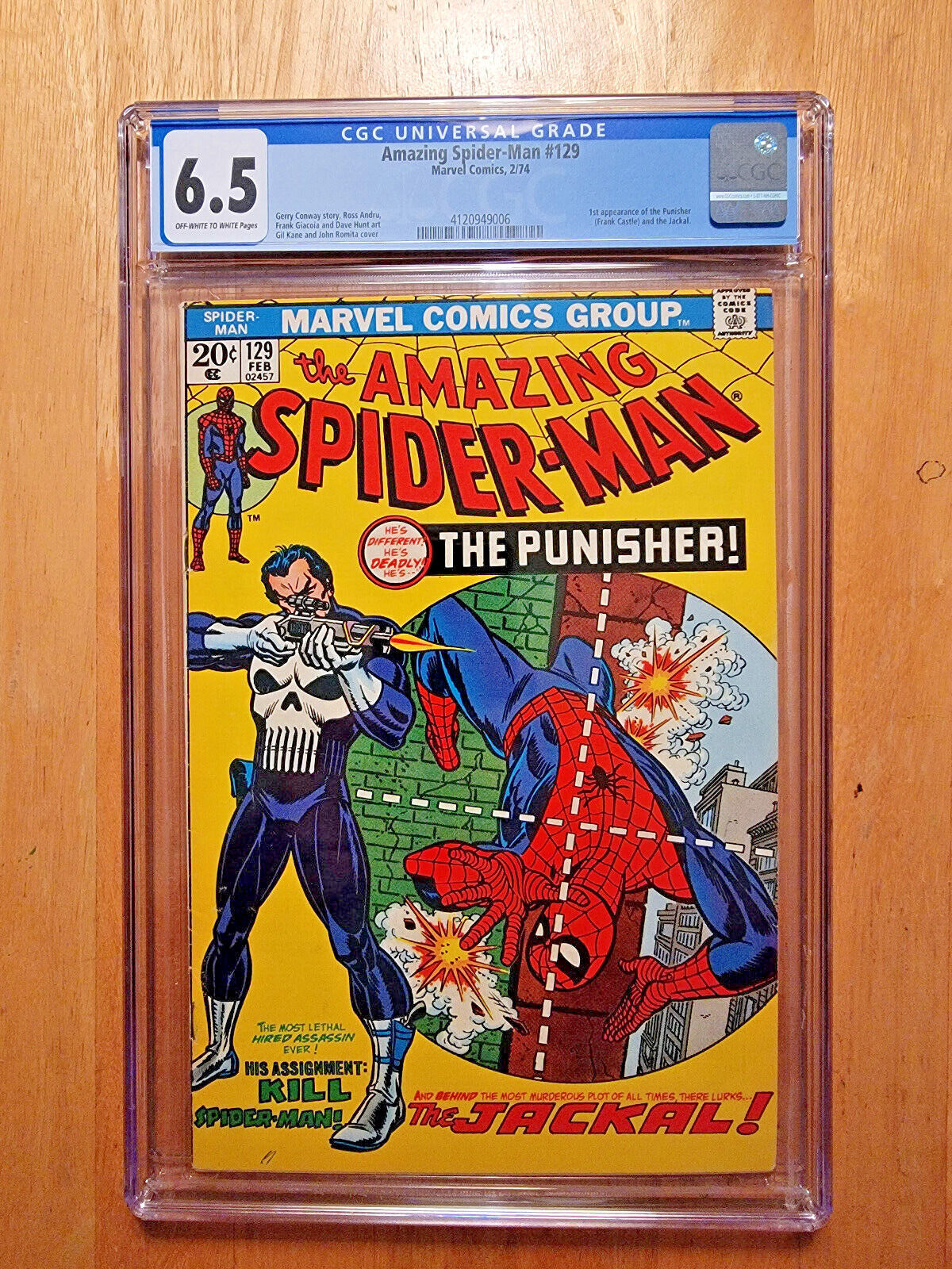 AMAZING SPIDERMAN 129 CGC 65 1ST APP OF PUNISHER  1979 FRANK CASTLE