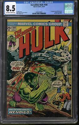 Incredible Hulk 180 CGC 85 OWW 1st appearance of Wolverine in cameo