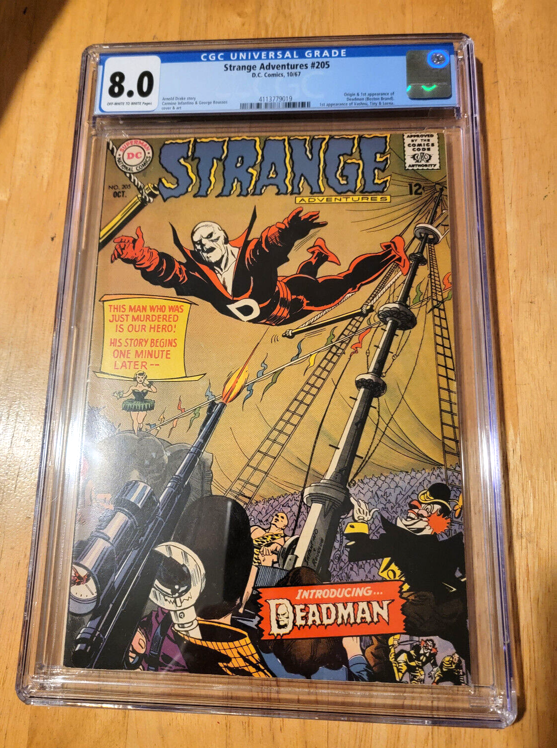 STRANGE ADVENTURES 205 CGC 80   1967 ORIGIN  1ST APP DEADMAN