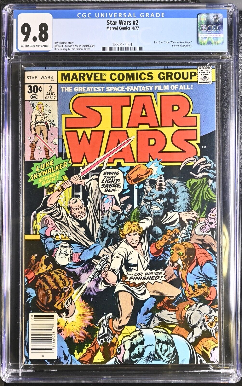 STAR WARS 2 CGC 98 OWW 1977 KEY NEWSSTAND EDITION VARIANT