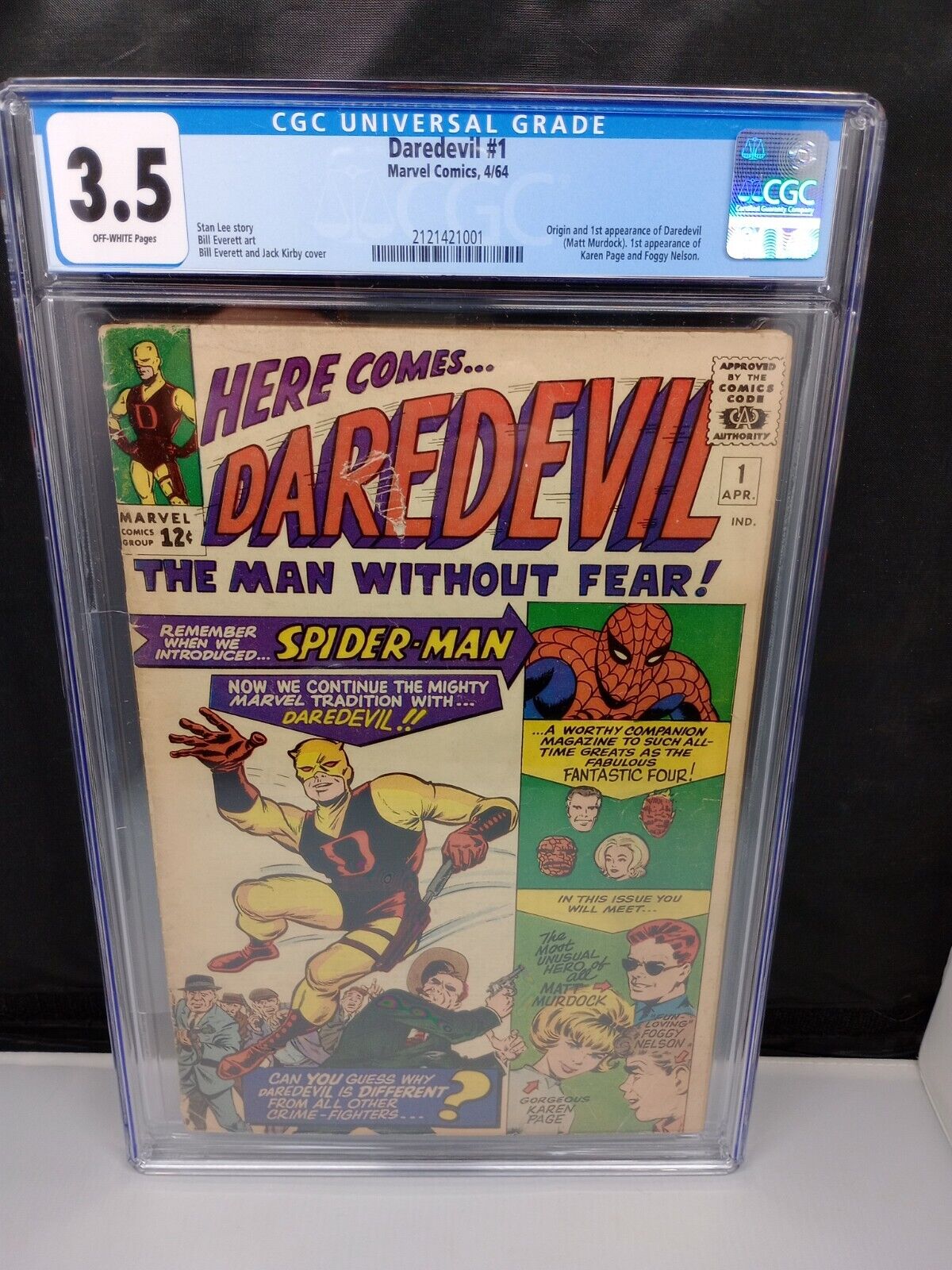 Daredevil 1 1964 CGC VG 35 1st Appearance of Daredevil Karen Page Foggy