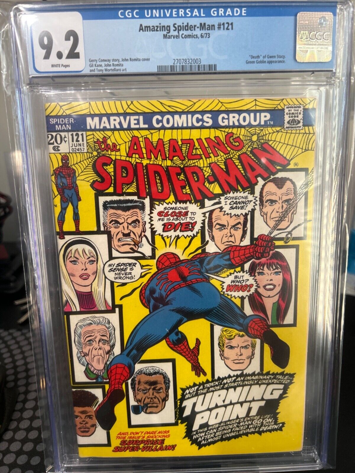 Amazing SpiderMan 121 CGC 92 Death of Gwen Stacy Nice