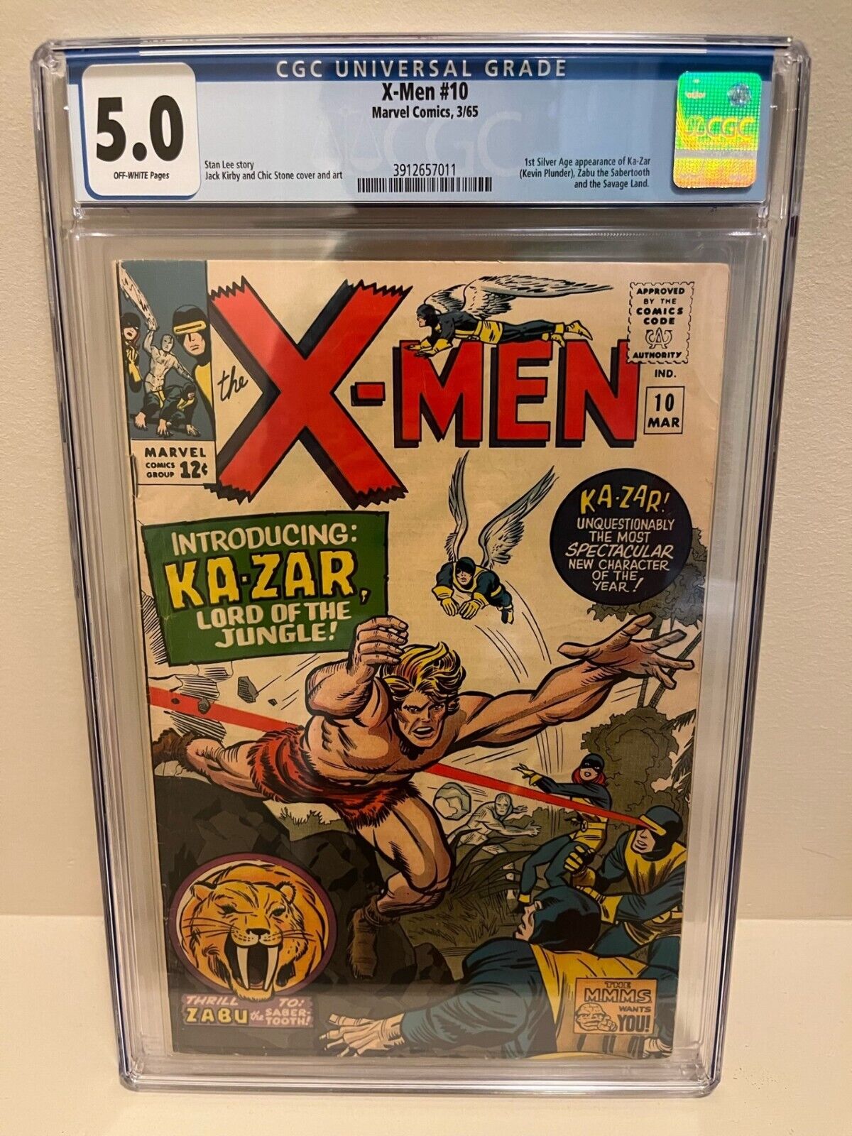 XMEN 10 CGC 50 1ST SILVER AGE  APP KAZAR 1965 MARVEL COMICS