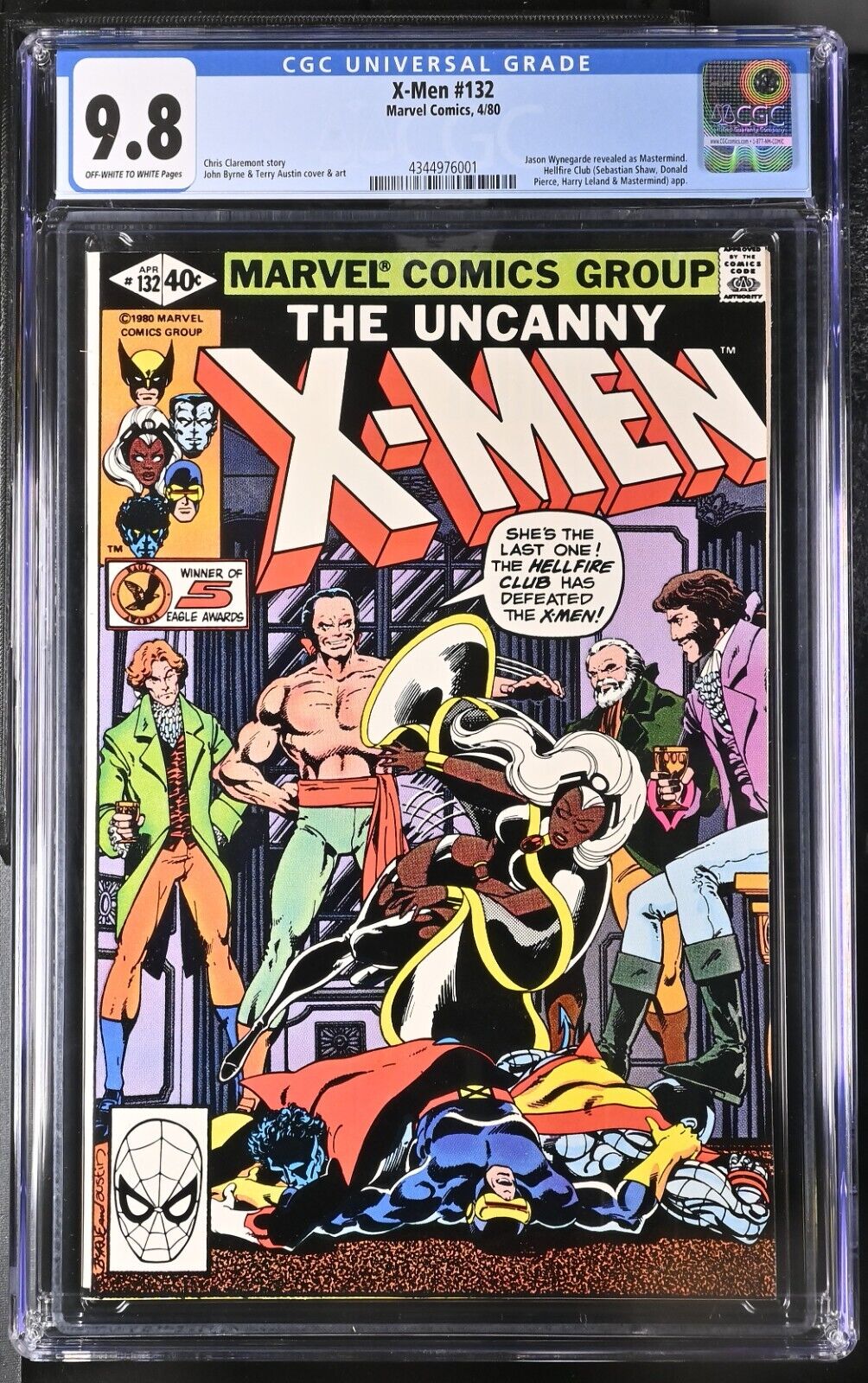 UNCANNY XMEN 132 CGC 98 OWW 1980 KEY