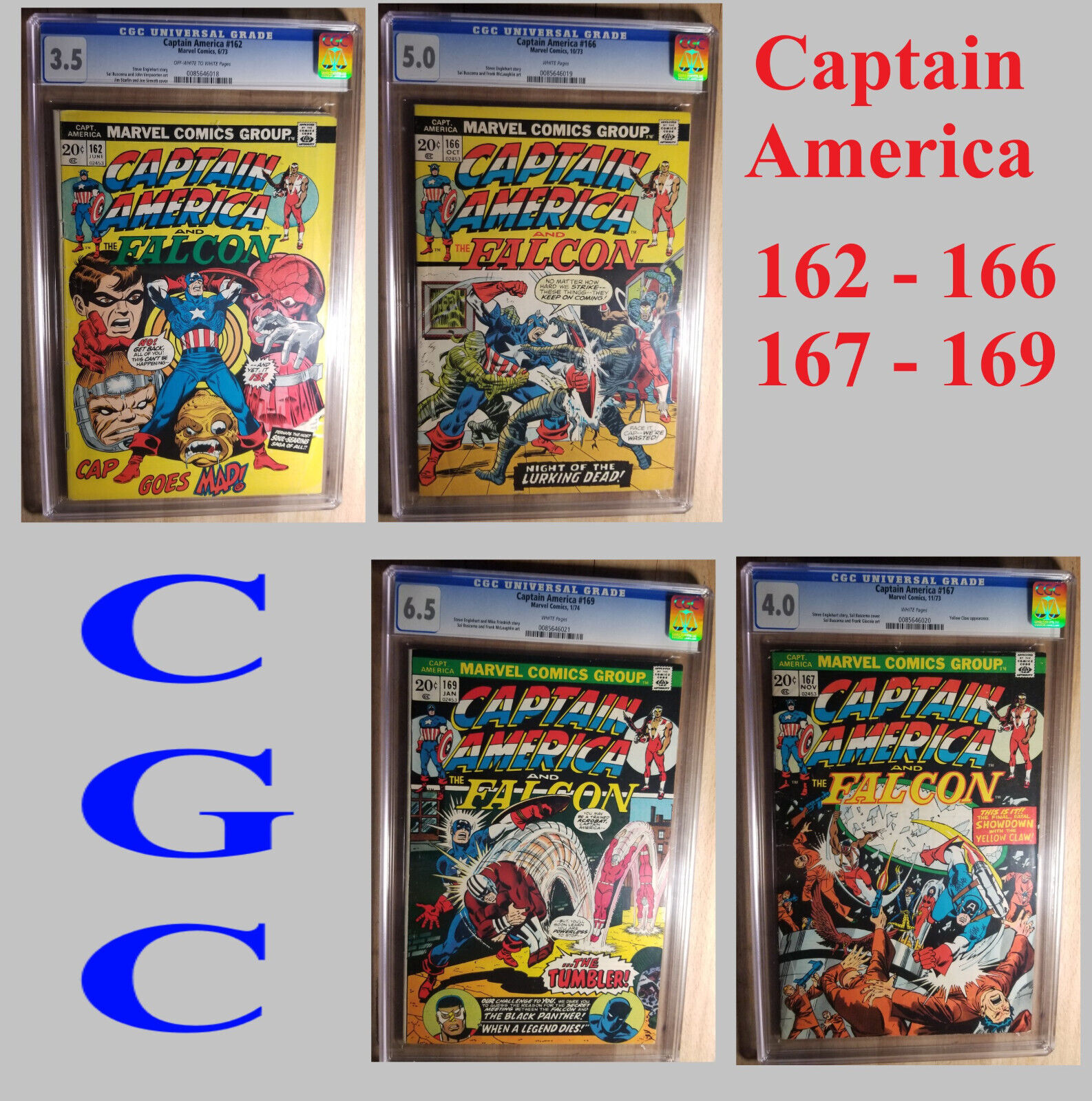 Captain America s 162  166  167  169 CGC