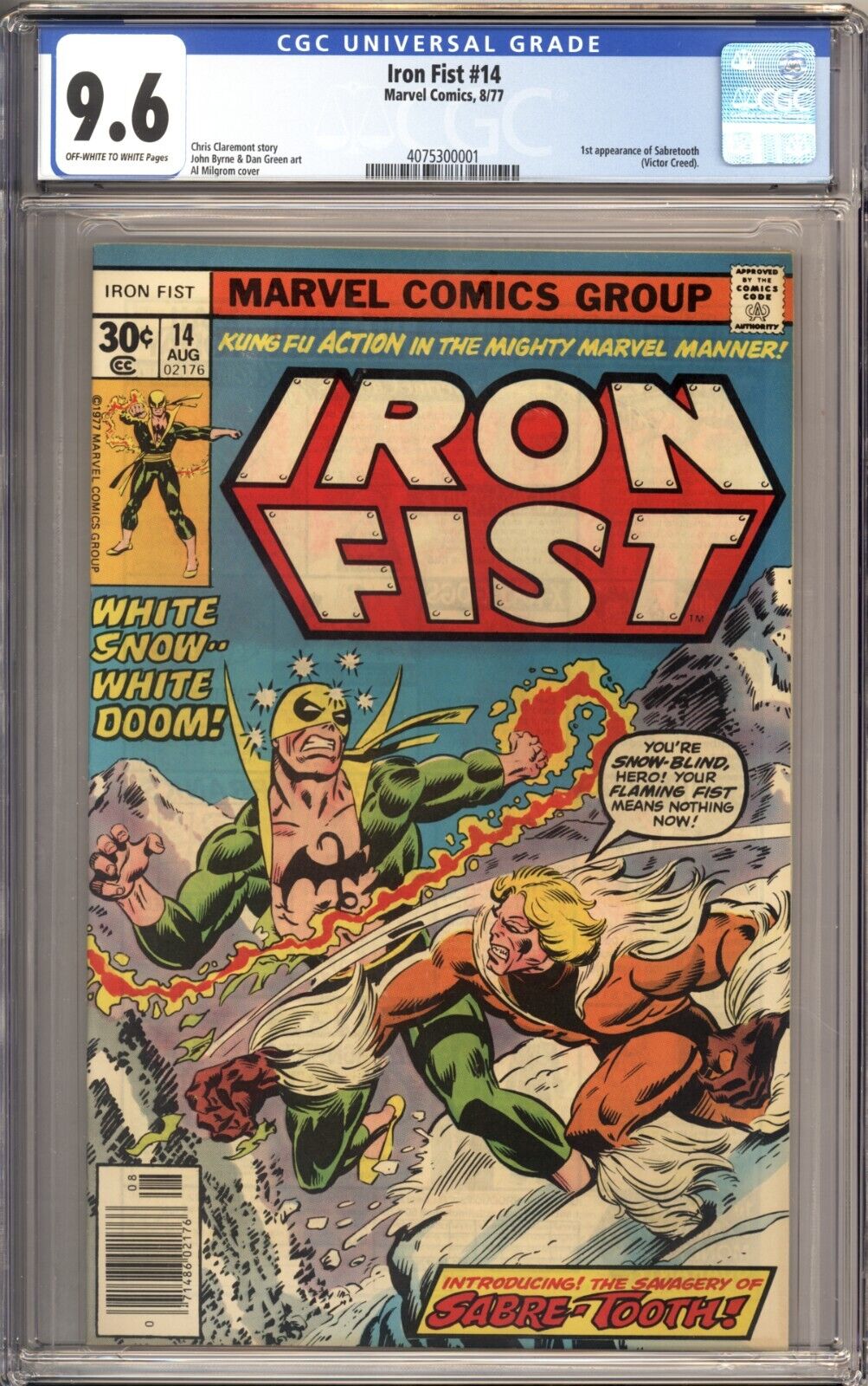 Iron Fist 14 CGC 96 Incredible Looking Book 1st Appearance of Sabretooth 1977