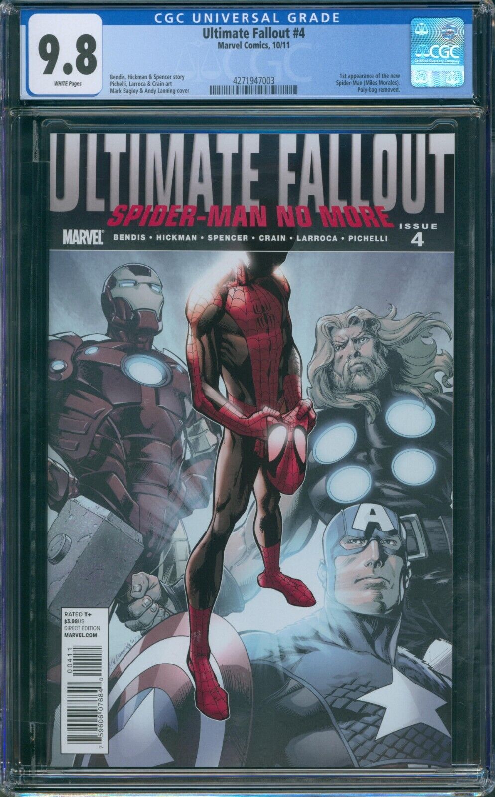 Ultimate Fallout 4 1st Print CGC 98 Absolutely Stunning 1st App Miles Morales