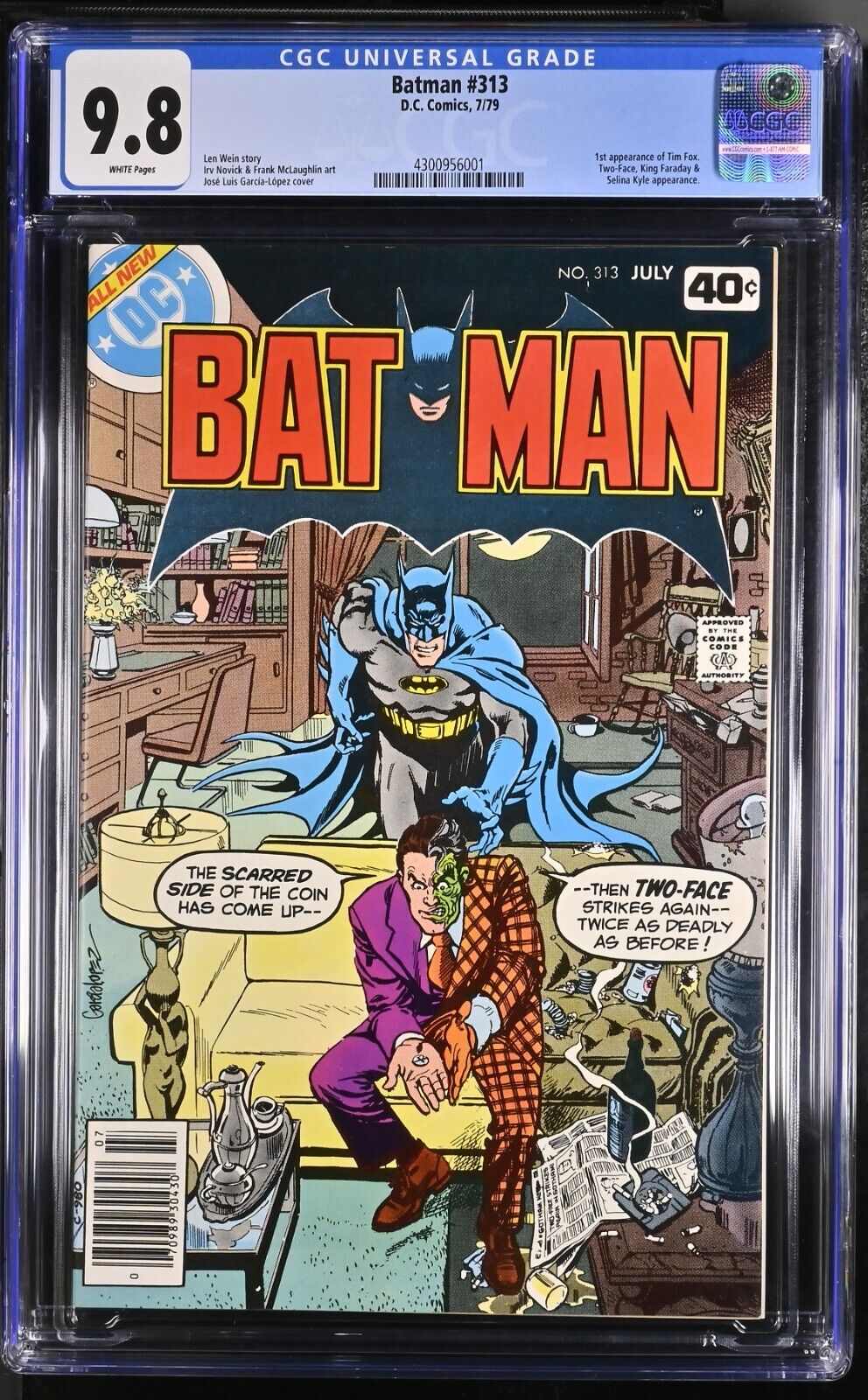 Batman 313 CGC 98 Absolutely Stunning Book 1st App of Tim Fox 1979