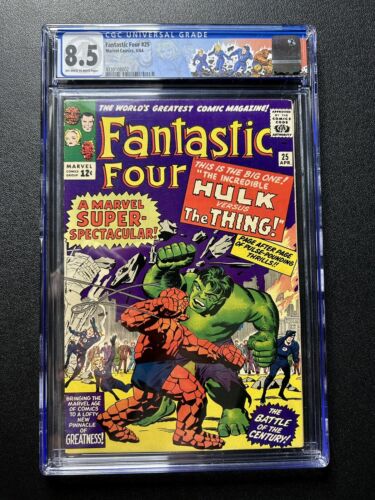 FANTASTIC FOUR 25 CGC 85 1ST HULK VS THING CLASSIC COVER VERY RARE 