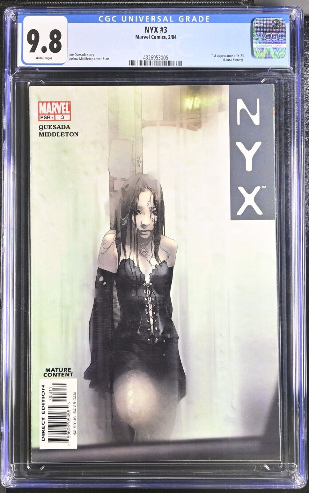 NYX 3 CGC 98 Stunning Book 2004 1st Appearance of X23 Laura Kinney