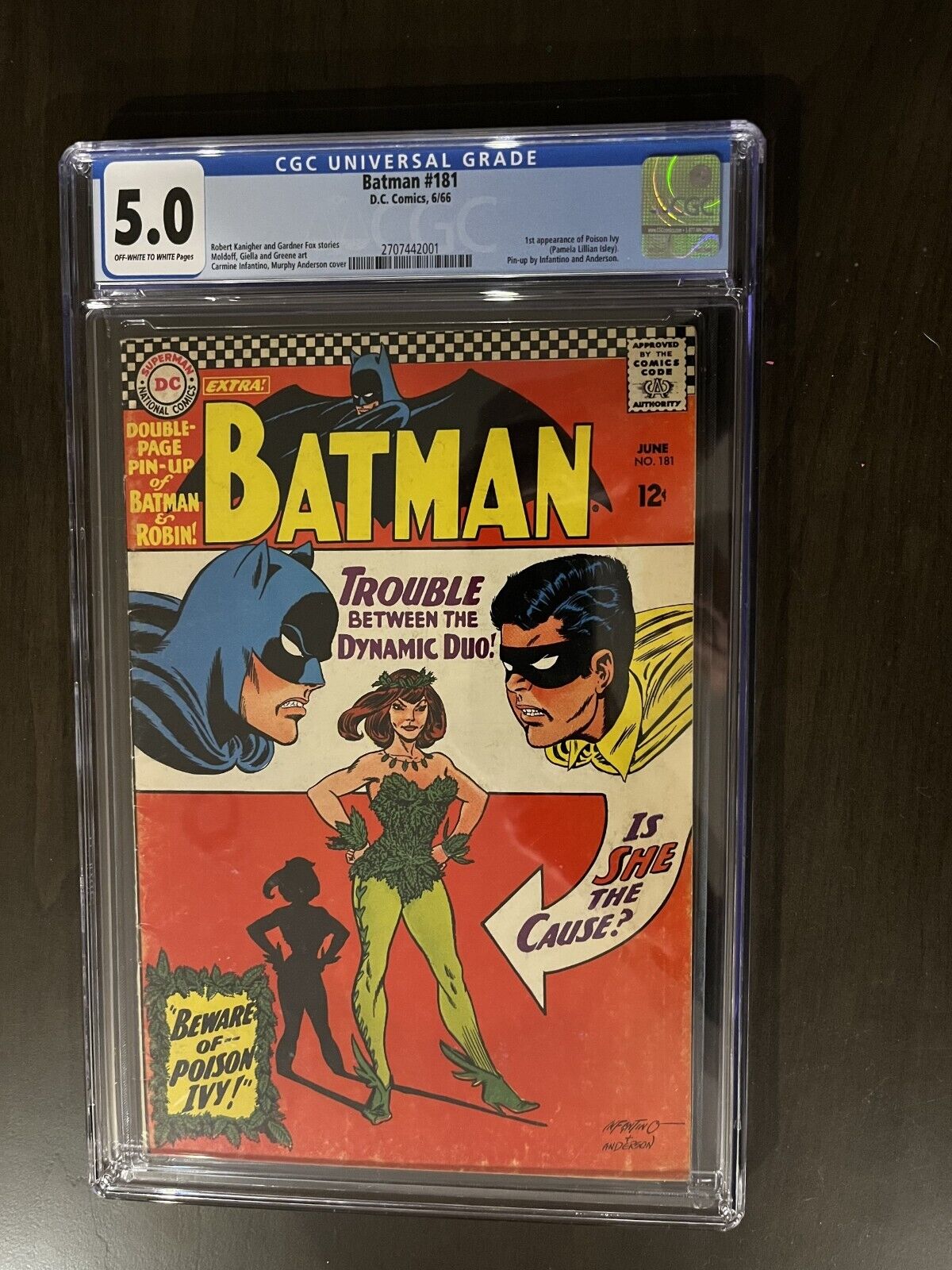 Batman  181 From 1966 1st Appearance Poison Ivy BatmanRobin PinUp CGC 50